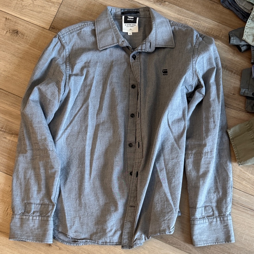 G-Star Gray Button-Up Shirt